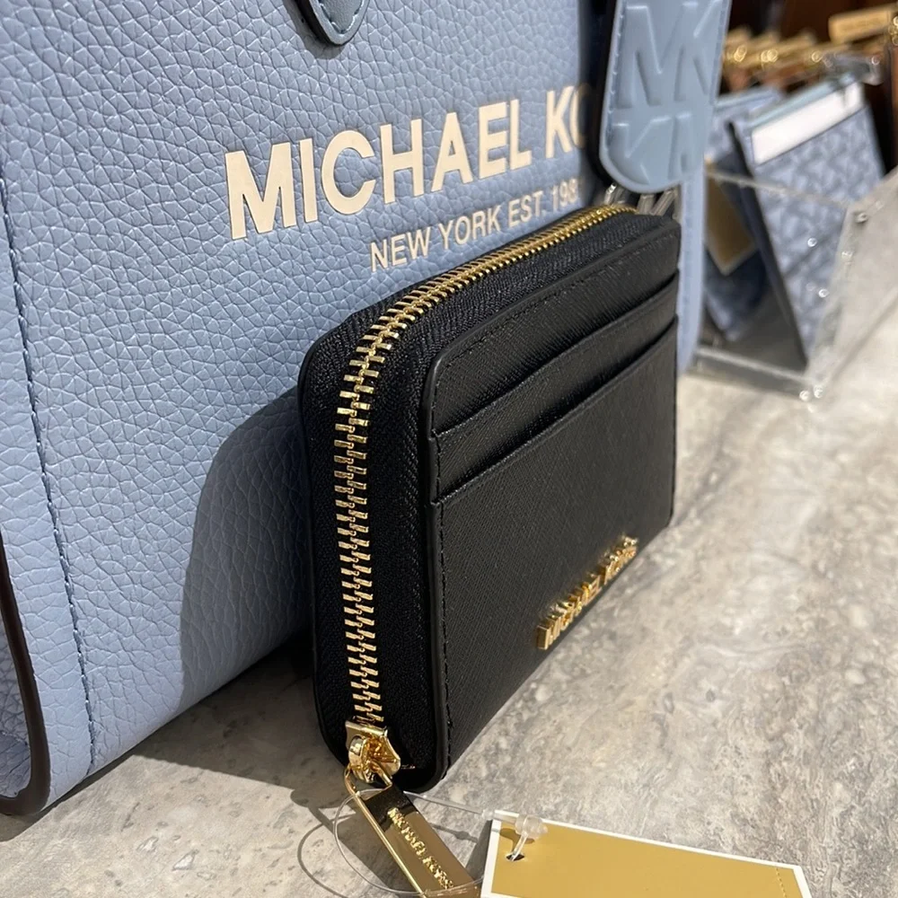 Michael Kors Jet Set Travel Medium Zip Around Card Case 
Color: Black
NWT - Picture 3 of 16